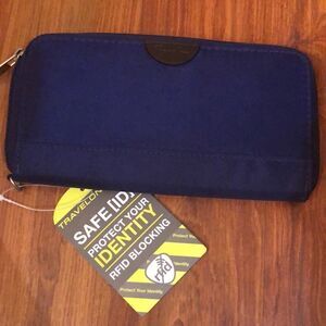 NWT Travelon Travel bag wallet. Navy